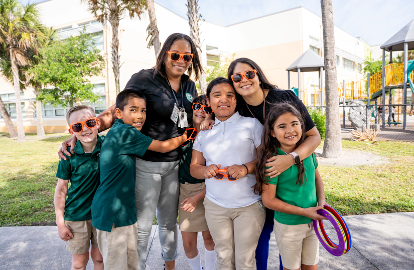 Students and Teachers From Gove Elementary